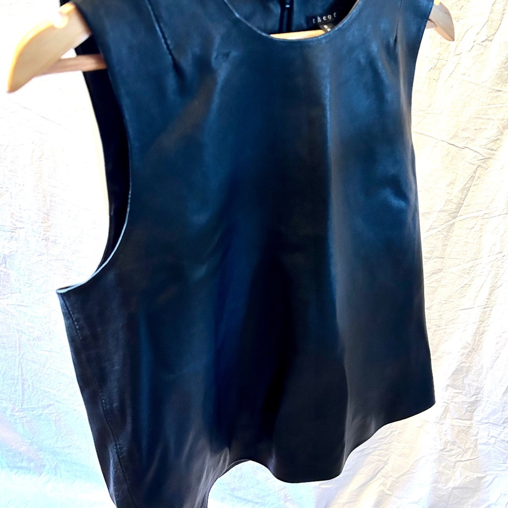 Lambskin Leather Tank Top